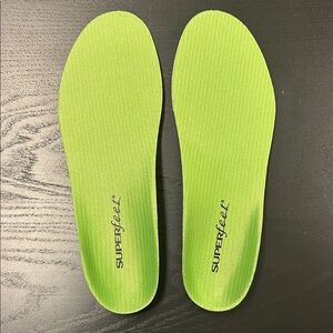 SUPERFEET Green (All Purpose Support, High Arch) Insoles, Size C, NWOB
